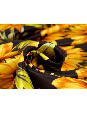Tkanina jedwabna - Girasoli - w stylu Dolce&Gabbana - kolory