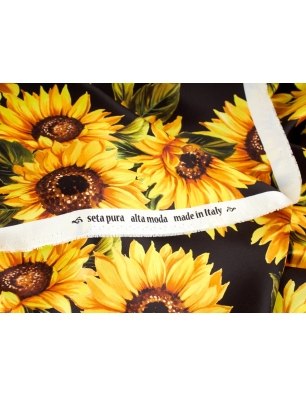 Tkanina jedwabna - Girasoli - w stylu Dolce&Gabbana - kolory