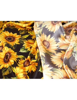 Tkanina jedwabna - Girasoli - w stylu Dolce&Gabbana - kolory