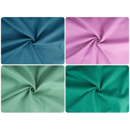 Silk fabric with cotton - bourette - colors