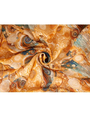Tkanina jedwabna - Klimt - szyfon