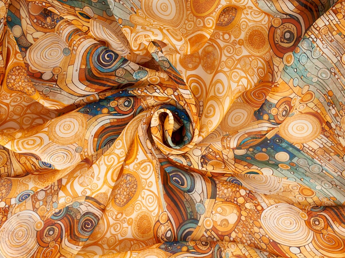 Tkanina jedwabna - Klimt - szyfon