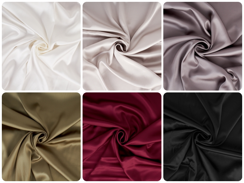 Tissu Viscose satinée avec élasthanne - couleurs Tissu Viscose satinée avec élasthanne - couleurs