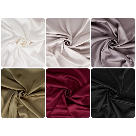 Satin viscose stof met elastaan - kleuren