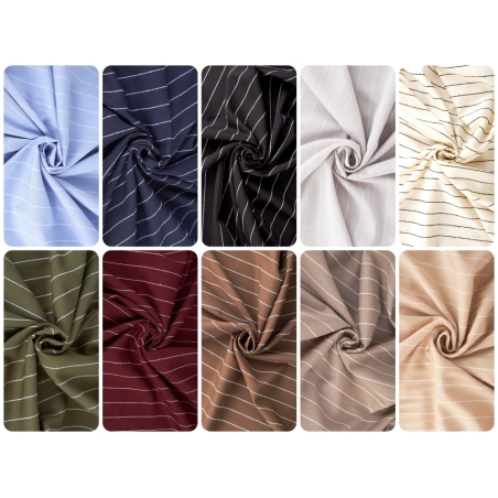 Tissu Lyocell - Rayures Bottone - couleurs