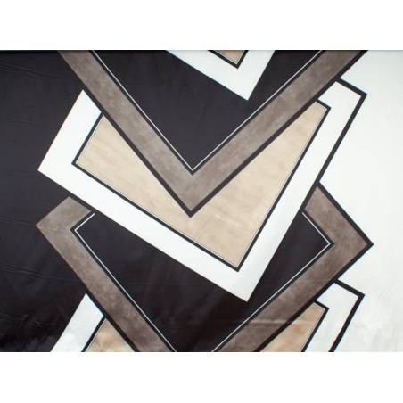 Satin de coton Rust - motif géométrique