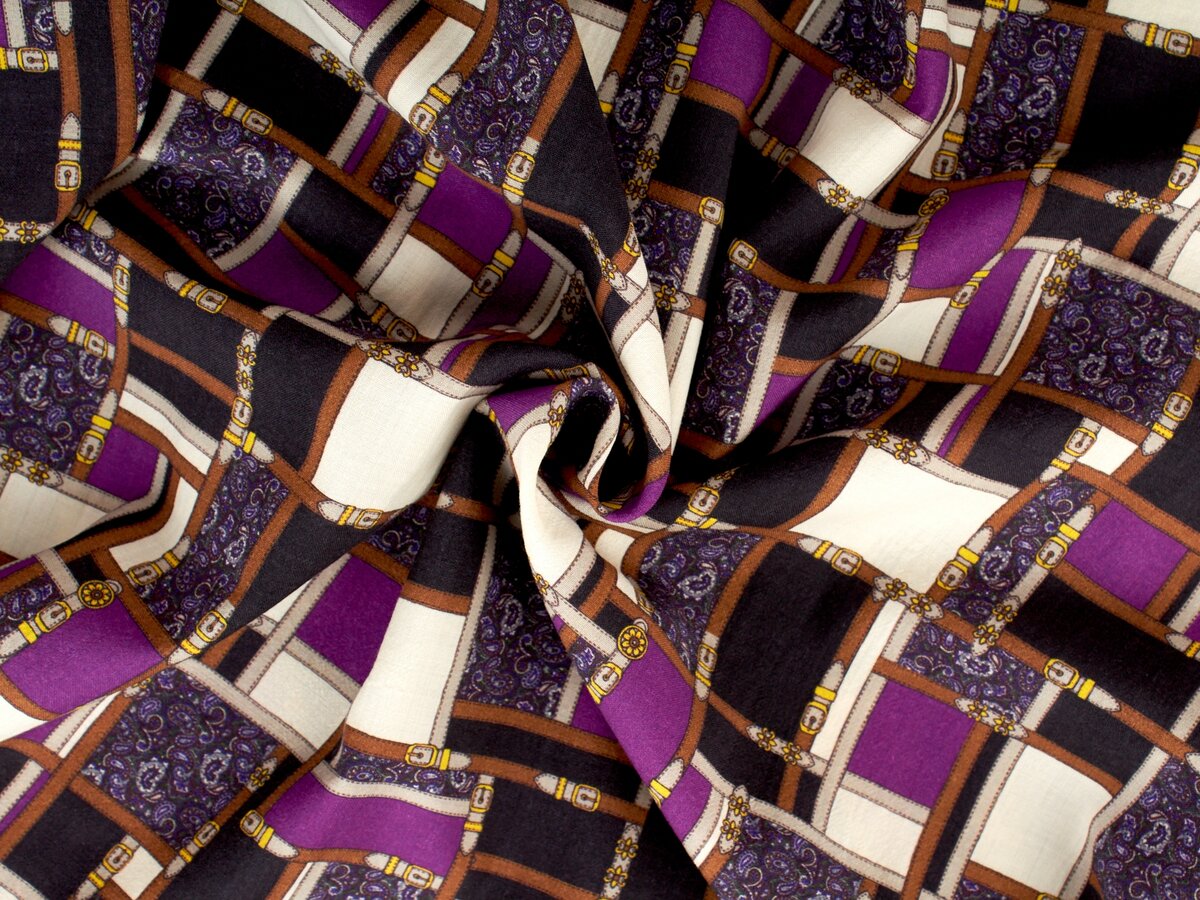 Tecido de vestido de lã no estilo Louis Vuitton.