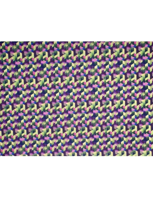 Wool dress fabric in a geometric pattern.