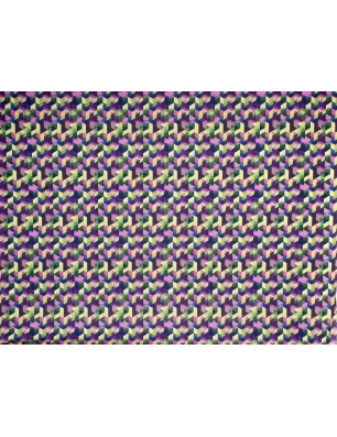 Wool dress fabric in a geometric pattern.