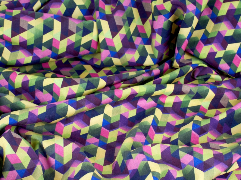 Geometrinen villakangas mekkoa varten Geometrinen villakangas mekkoa varten