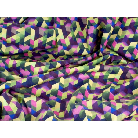 Geometrikus mintás gyapjú ruhaanyag