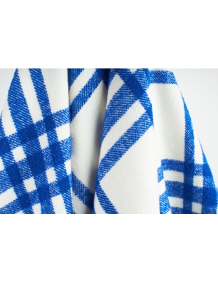 Fabric for a checkered coat in Burberry style.