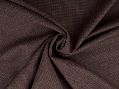 Kostymtyg i ull - chokladbrun fin houndstooth.
