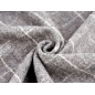 Wool flannel fabric - gray delicate checkered pattern