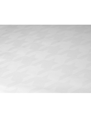 Tessuto di cotone con elastan - bianco pepita