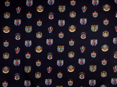 Bomuldsstrik med elastan - mønster i Dolce&Gabbana stil