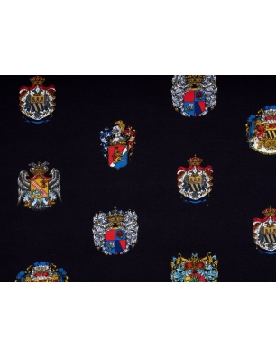 Dzianina bawełniana z elastanem - wzór w stylu Dolce&Gabbana