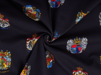 Bomuldsstrik med elastan - mønster i Dolce&Gabbana stil