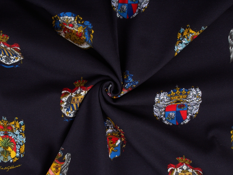 Dzianina bawełniana z elastanem - wzór w stylu Dolce&Gabbana