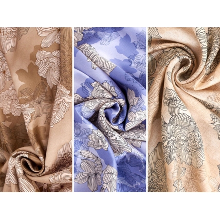 Tecido Viscose Raso Foxy - Flores delicadas