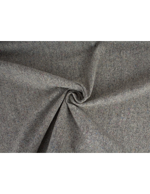 Wollstoff mit Seide - grauer Tweed im McQueen-Stil