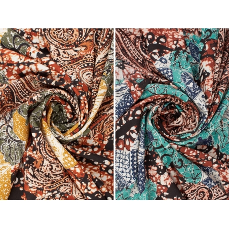 Sandfarbene Viskose im Etro-Stil - 2 Farben