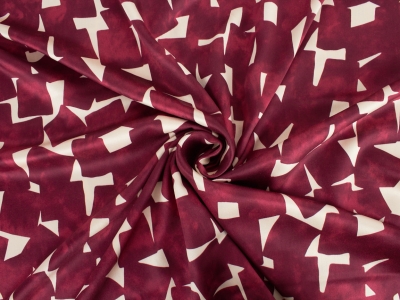 Viskose stof met subtiele glans in geometrisch patroon
