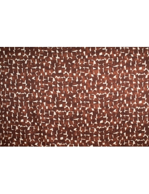 Viscose fabric with a subtle sheen in a geometric pattern.