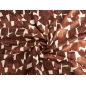 Viscose fabric with a subtle sheen in a geometric pattern.