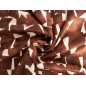 Viscose fabric with a subtle sheen in a geometric pattern.