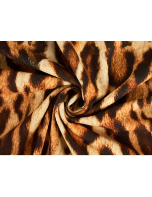 Cotton fabric in leopard print