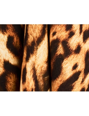 Cotton fabric in leopard print