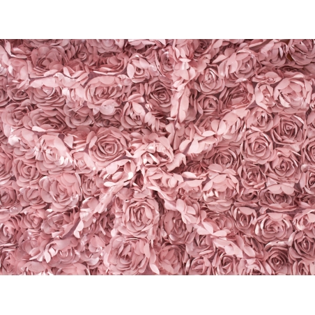 Structural lace on tulle - little roses