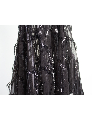 Stretch lace with sequins - fringe