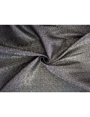 Stretch woven suit fabric with a holographic thread