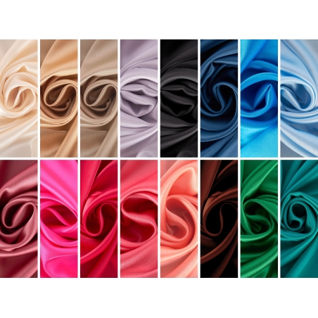 Tessuto Satinato di seta con elastan 23 momme - gamma di colori