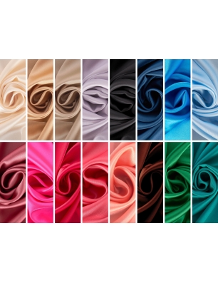Tissu satin en soie avec élasthanne 23 momme - gamme de couleurs