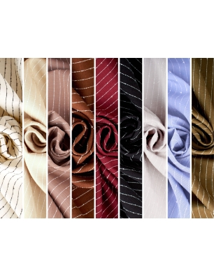 Lyocell viscose fabric in fine stripes
