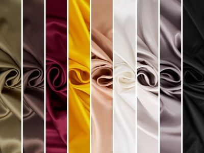 Satin-Viskose-Stoff mit Elasthan - Farben