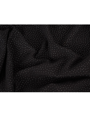 Schwarzer Chiffon mit silbernen Pailletten