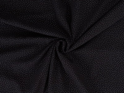 Crespo chiffon nero con paillette argentate