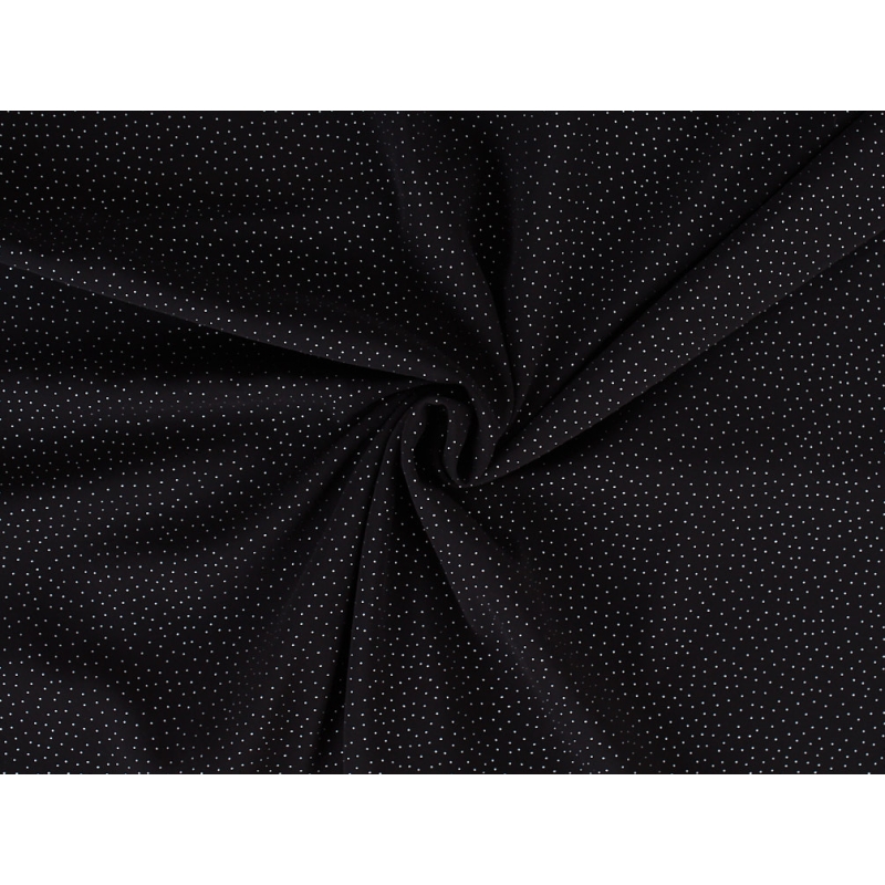 Schwarzer Chiffon mit silbernen Pailletten