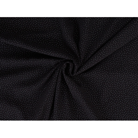 Sort chiffon med sølvfarvede palietter