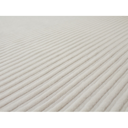 Grovere stretchcorduroy met dubbele rib - roomwit