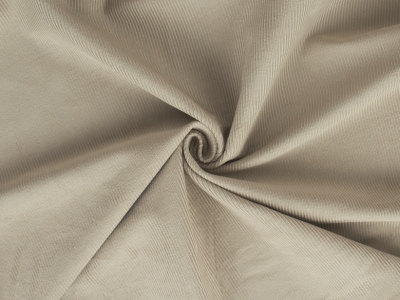 Tessuto di velluto a coste grosso di cotone - grigio-beige
