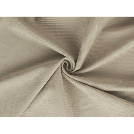 Gebreide katoenen ribcord - grijs-beige