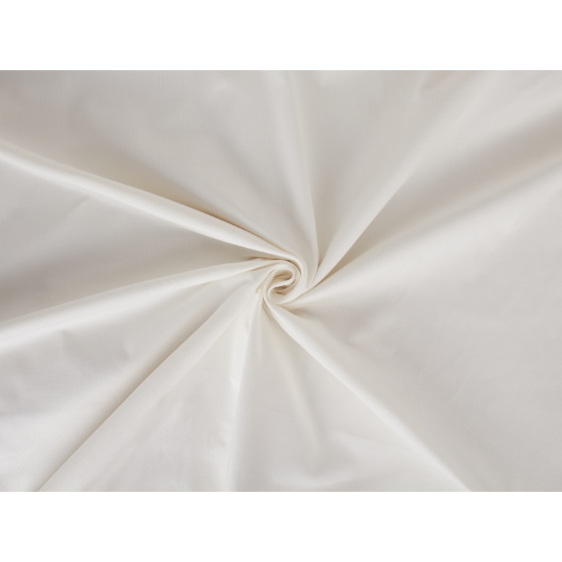 Bavlněný kord s jemným proužkem - smetanový