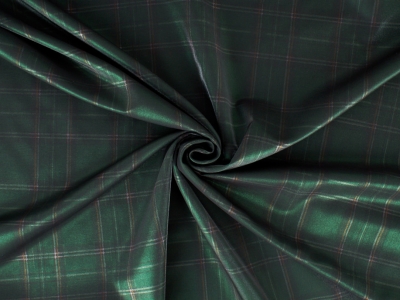 Shiny viscose in a checkered pattern in Gucci style.