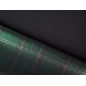 Glossy viscose in a green check pattern in Gucci style.