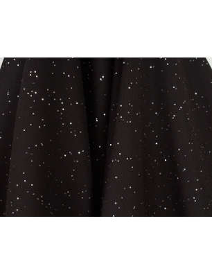 Suit material - black wool and sequins